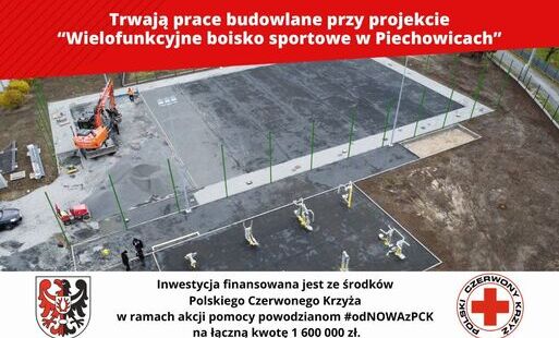 Zdjęcie do Prace budowlane przy projekcie &bdquo;Wielofunkcyjne boisko sportowe w Piechowicach&rdquo;