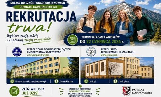 Zdjęcie do Rekrutacji do szk&oacute;ł ponadpodstawowych Powiatu Karkonoskiego