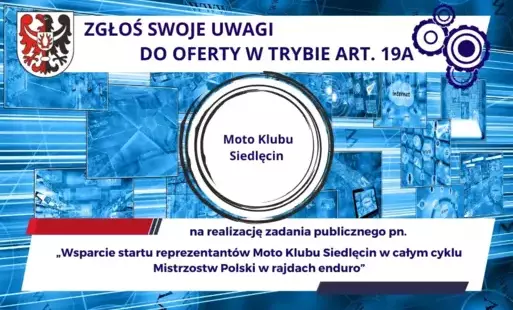 Podanie do publicznej wiadomości oferty Moto Klubu Siedlęcin