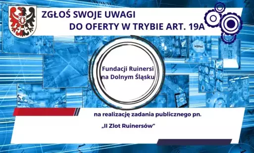 Podanie do publicznej wiadomości oferty Fundacji Ruinersi na Dolnym Śląsku na realizację zadania publicznego pn. „II Zlot Ruinersów”