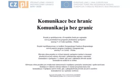 Zdjęcie do Program Interreg V-A Republika Czeska &ndash; Polska &bdquo;Komunikacja bez granic&rdquo; 