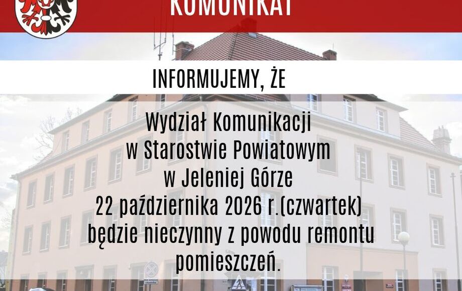 Wydział Komunikacji w Jeleniej Górze będzie nieczynny 22 października